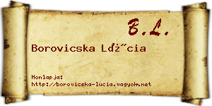 Borovicska Lúcia névjegykártya